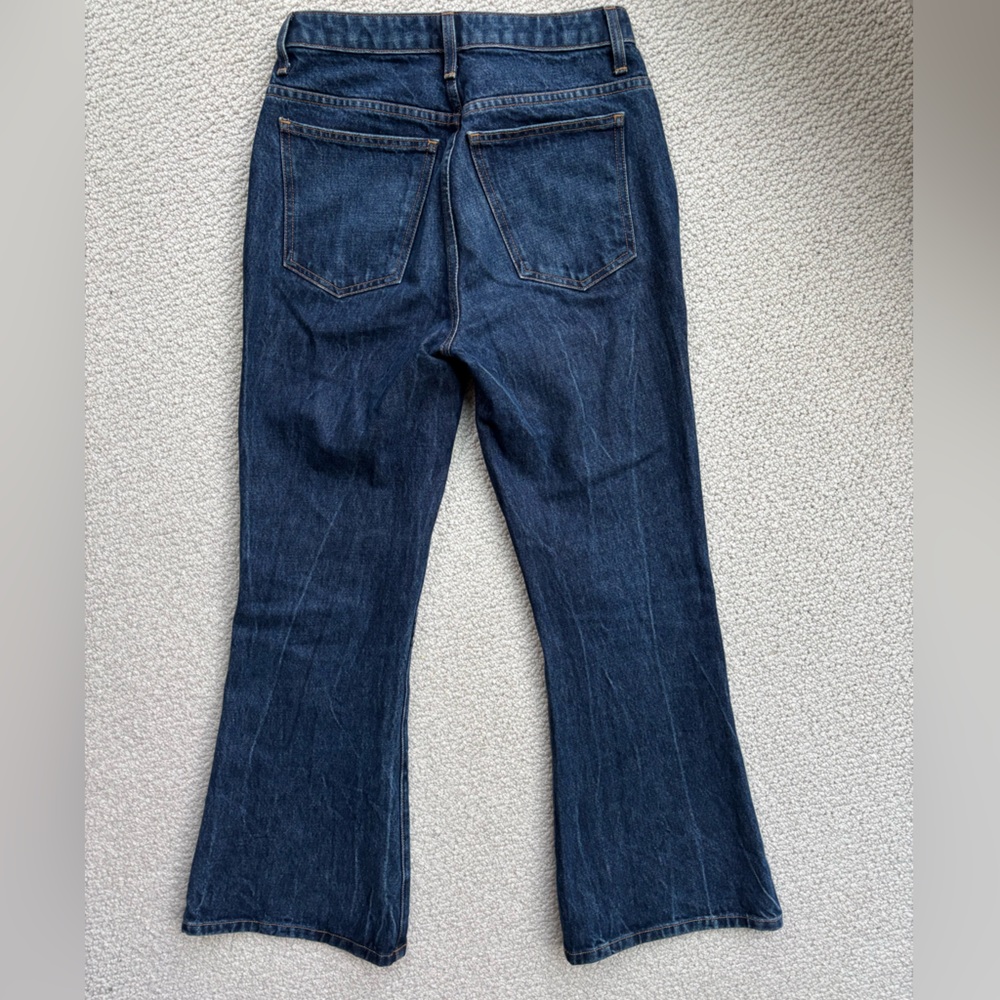 Khaite Gabbie Flare Dark Blue Denim Jeans Size 27 - Picture 3 of 3